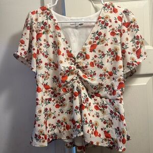 Floral V-Neck Top